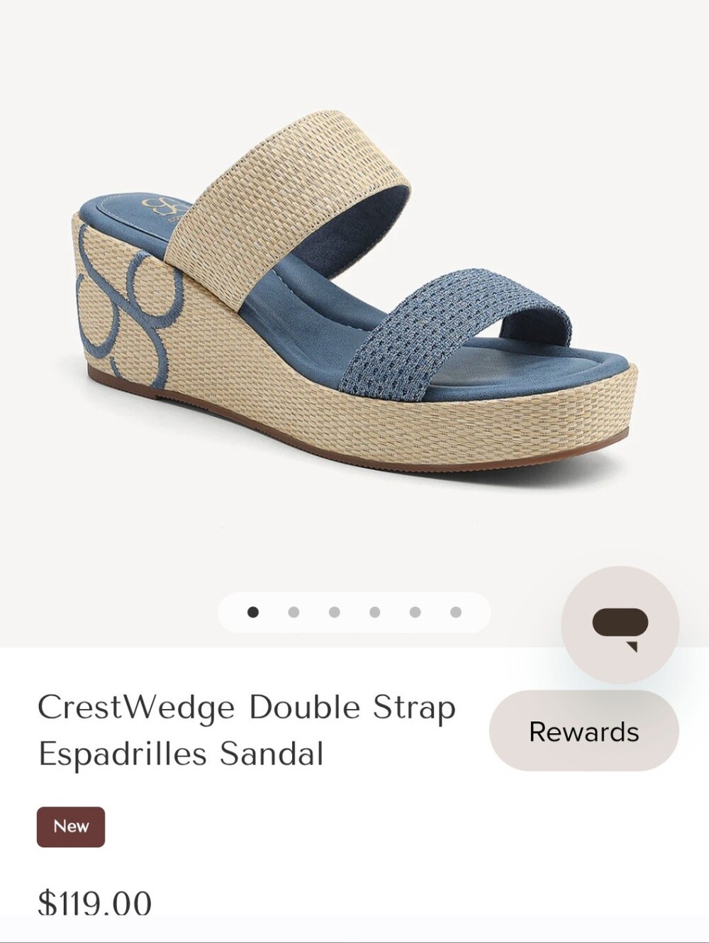 Cosy Island Crestwesge Double Strap Wedge Sandals